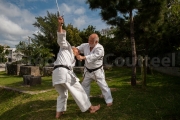 Kobudo en famille dans le parc - Nakamoto sensei - Okinawa