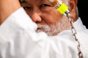 Portrait de Masahiro Nakamoto icone du patrimoine culturel vivant  d'Okinawa