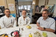 Avec Masahiro et Mamoru Nakamoto lors de l'interview  - Okinawa