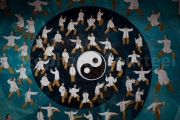 peinture sur la grande forme  tai chi avec 83 mouvements - Chenjiagou - Chine
